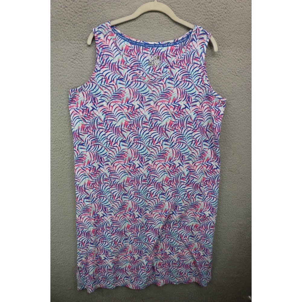 Muk Luks Sleeveless Nightgown-XL-Tropical-Soft-Comfy